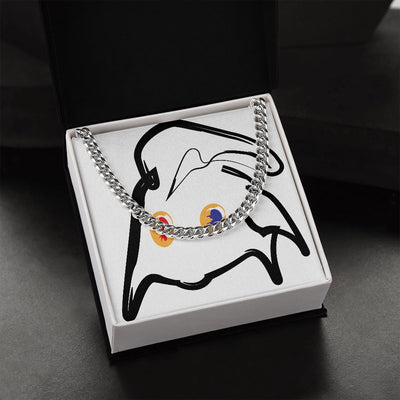MATERIAL ABSTRACT BOX -Perks*  FREE STAINLESS STEEL CHAIN