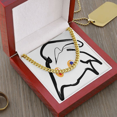 MATERIAL ABSTRACT BOX -Perks*  FREE STAINLESS STEEL CHAIN