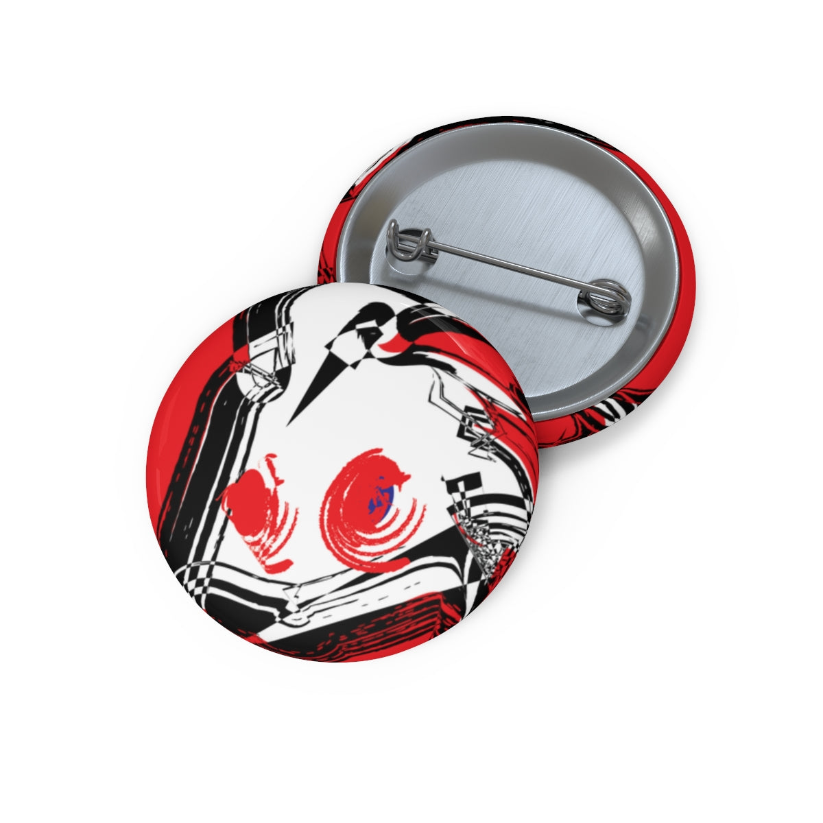 Material Friends Round Pins (Red) - Perks*