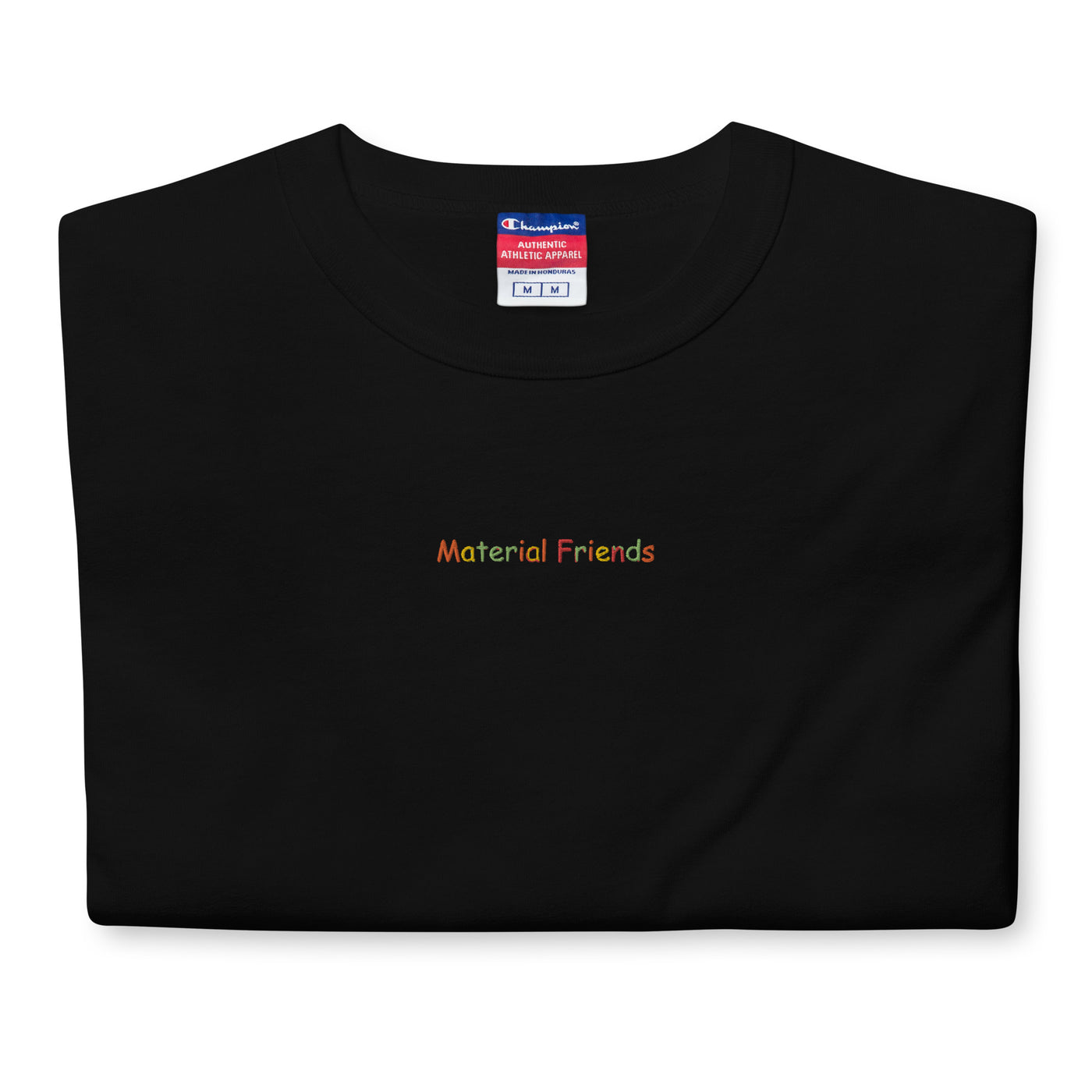Classic Material Friends Embroidery Tee -Perks*