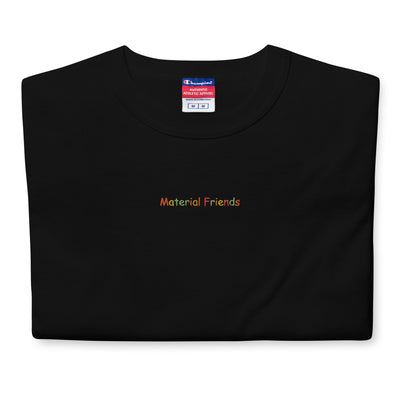 Classic Material Friends Embroidery Tee -Perks*