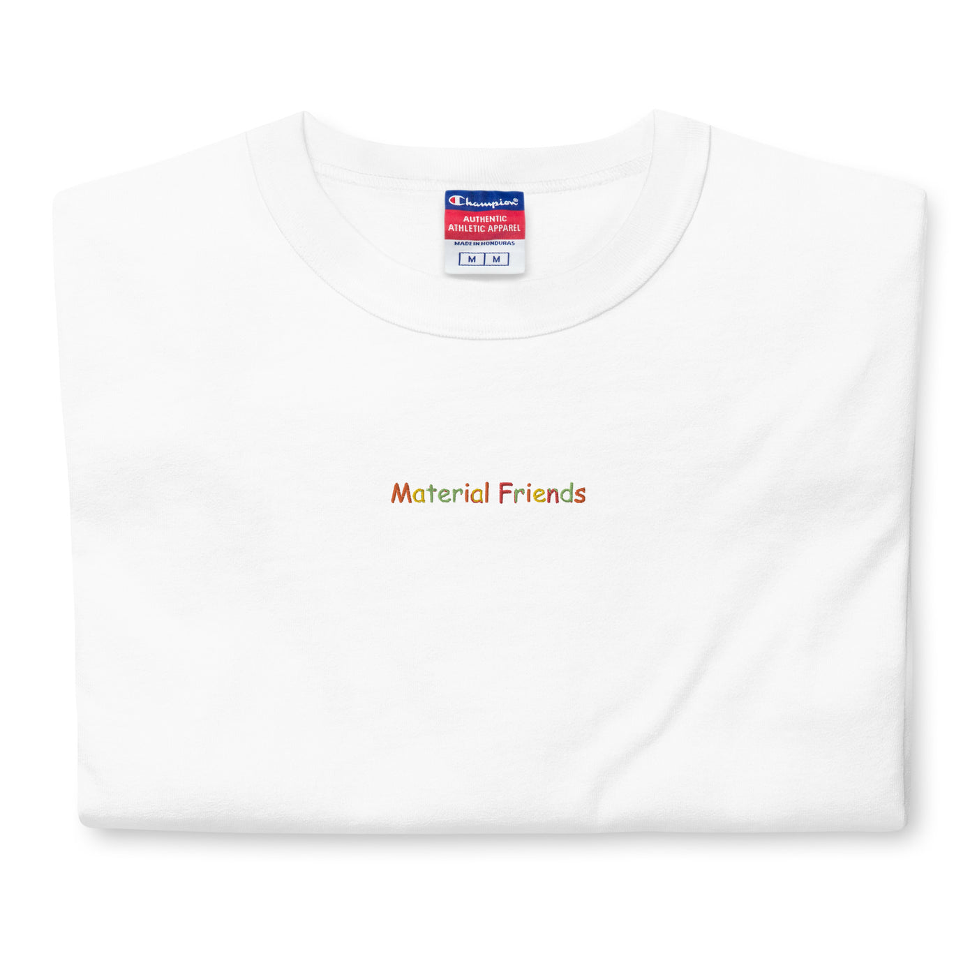 Classic Material Friends Embroidery Tee -Perks*